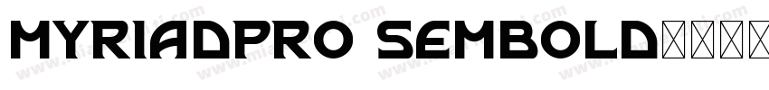myriadpro sembold字体转换